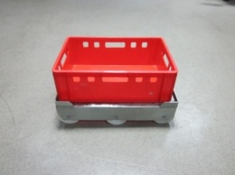 Transport trolley with 6 wheels to transport boxes E-2