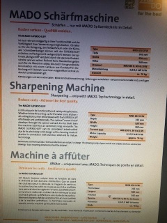 Schärfmaschine MADO Typ MNS 630 - NEU